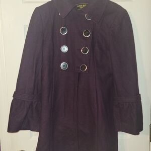 Marvin Richards Dark Purple Pea Coat